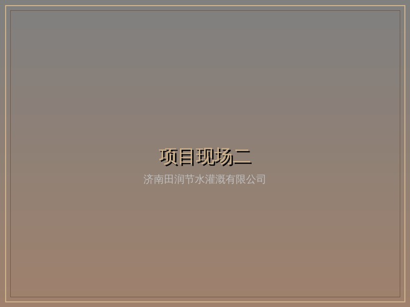 济南市中央公园园林灌溉项目
